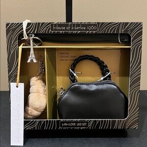 House of Harlow 1960 | Black Mini Bag Leo Set w/ Charms